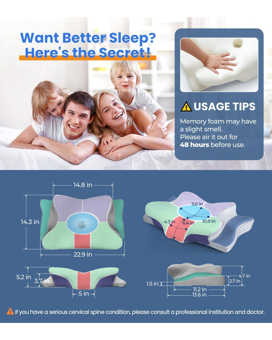 almohada ortopédica profesional